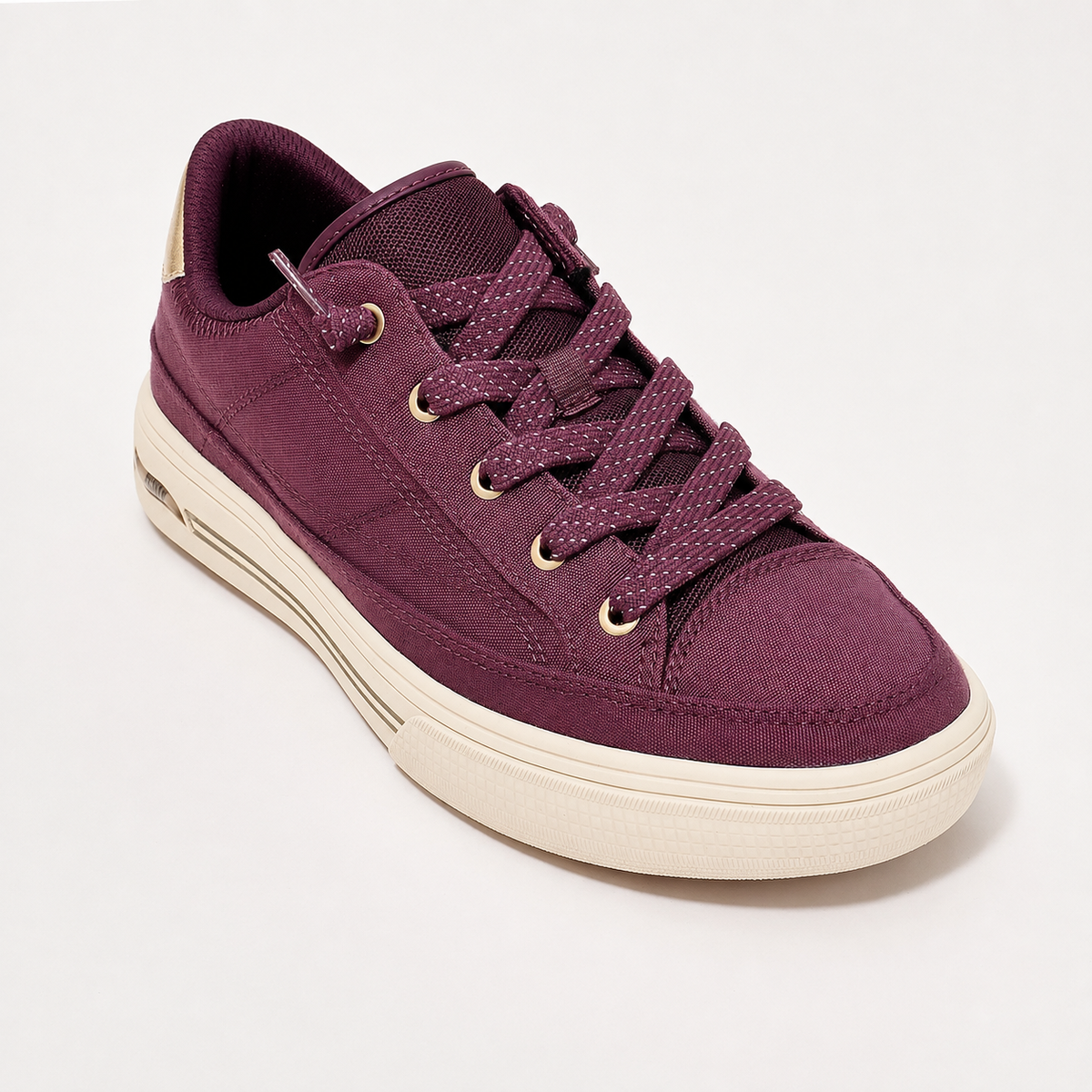 Women’s Everyday Comfort Canvas Sneakers – Cushioned Lace-Up Casual Shoes