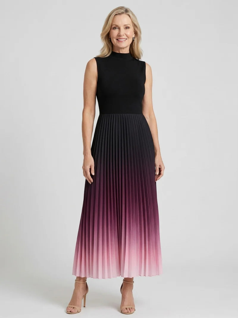 Round Neck Sleeveless Gradient Dress