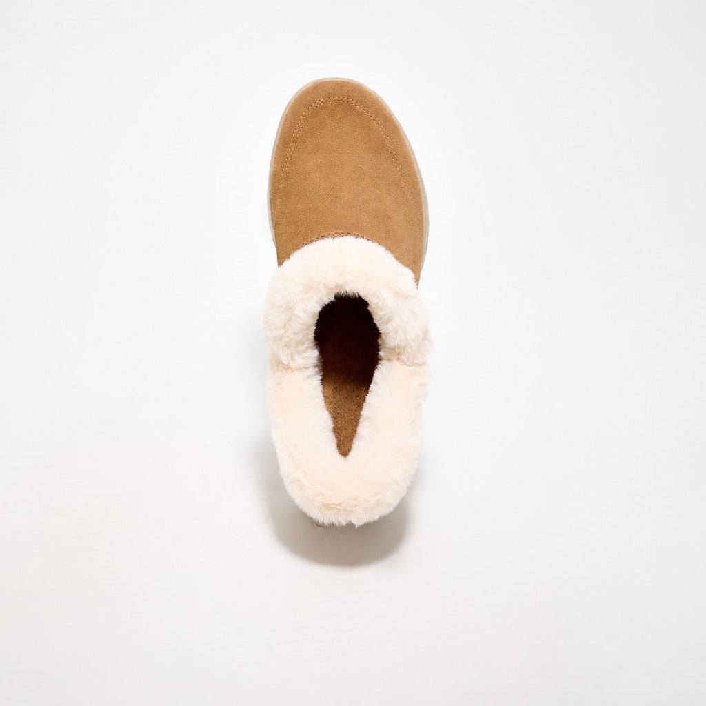 Women’s Water-Repellent Suede Cozy Slip-Ons