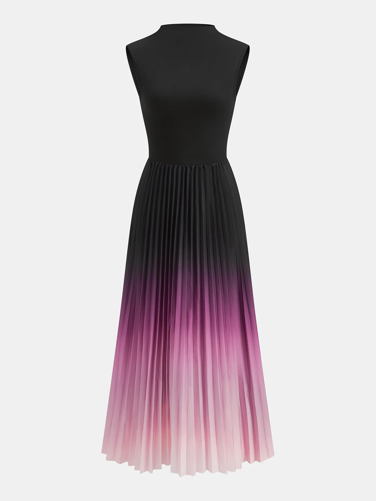 Round Neck Sleeveless Gradient Dress