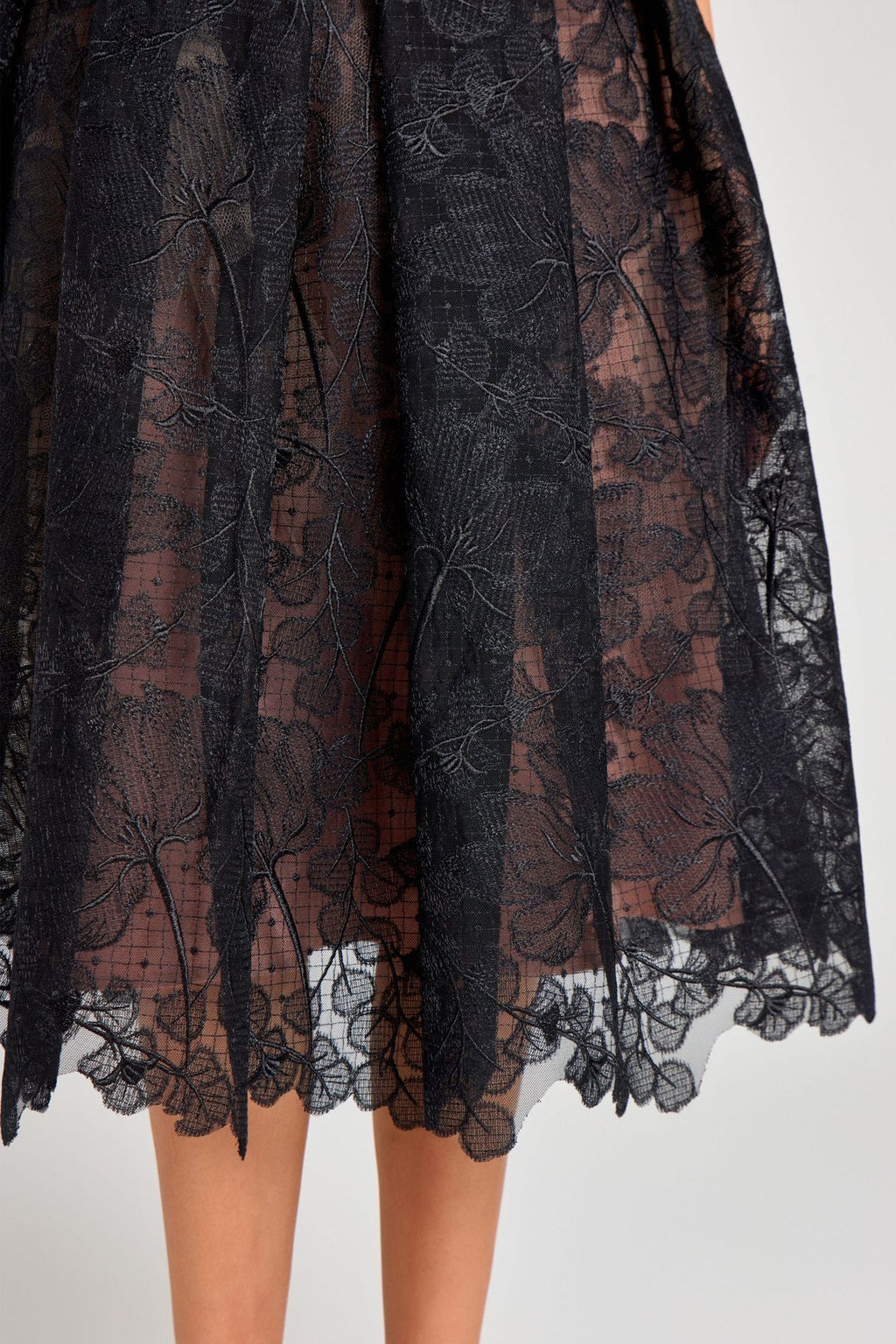 WOMEN'S STRAPLESS LACE MIDI DRESS