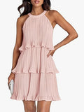 Tiered Chiffon Pleated Mini Cocktail Dresses