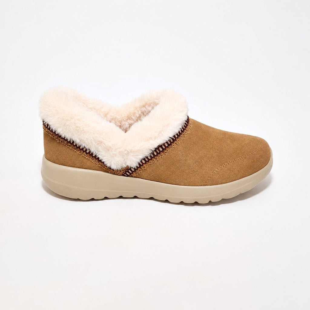 Women’s Water-Repellent Suede Cozy Slip-Ons