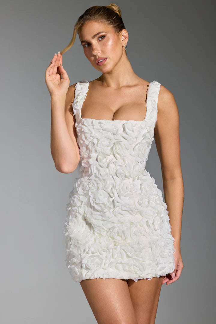 3D Floral Mini Dress