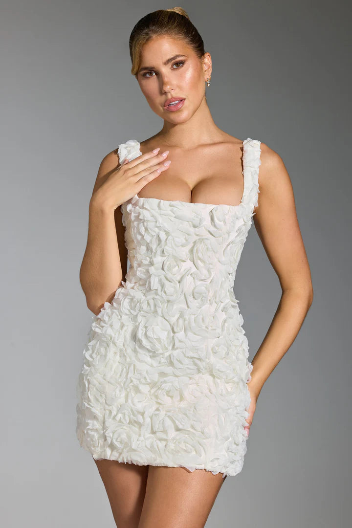 3D Floral Mini Dress