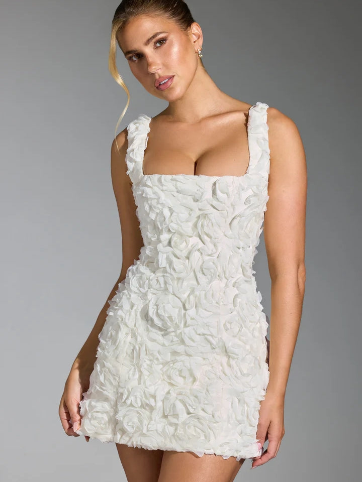 3D Floral Mini Dress
